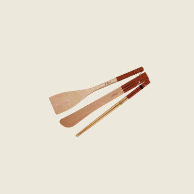 Wooden utensils for pans and Wok